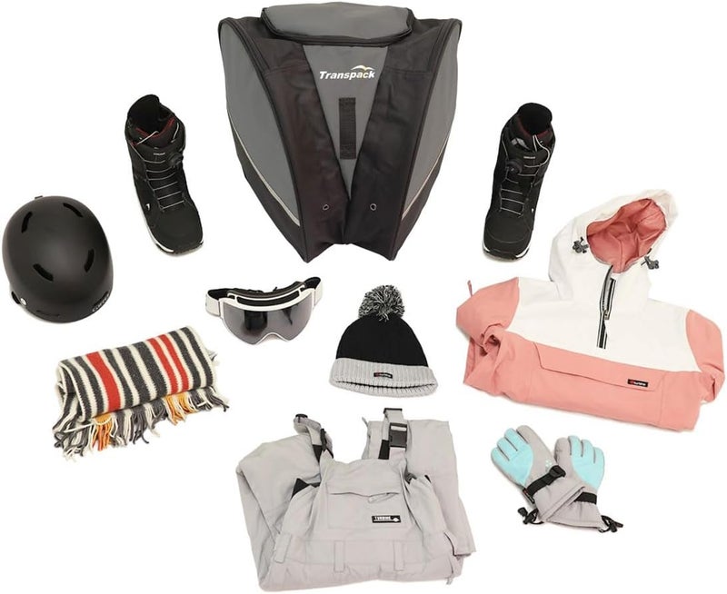 Transpack Edge Junior+ 38L Water-Resistant Padded Multi-Compartment Ski/Snowboard Boot Helmet Goggles & Gear Backpack Bag - Image 5